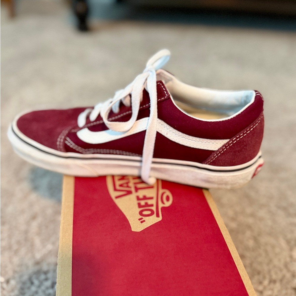 Vans Old Skool Burgundy with White Stripe - Picture 5 of 6